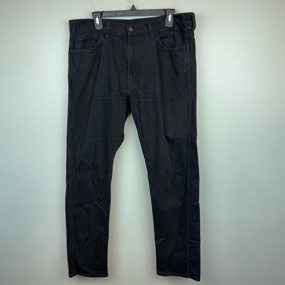 Levis 508 Jeans Mens 36x32 Black Regular Taper Stretch Denim Dark Wash Pants